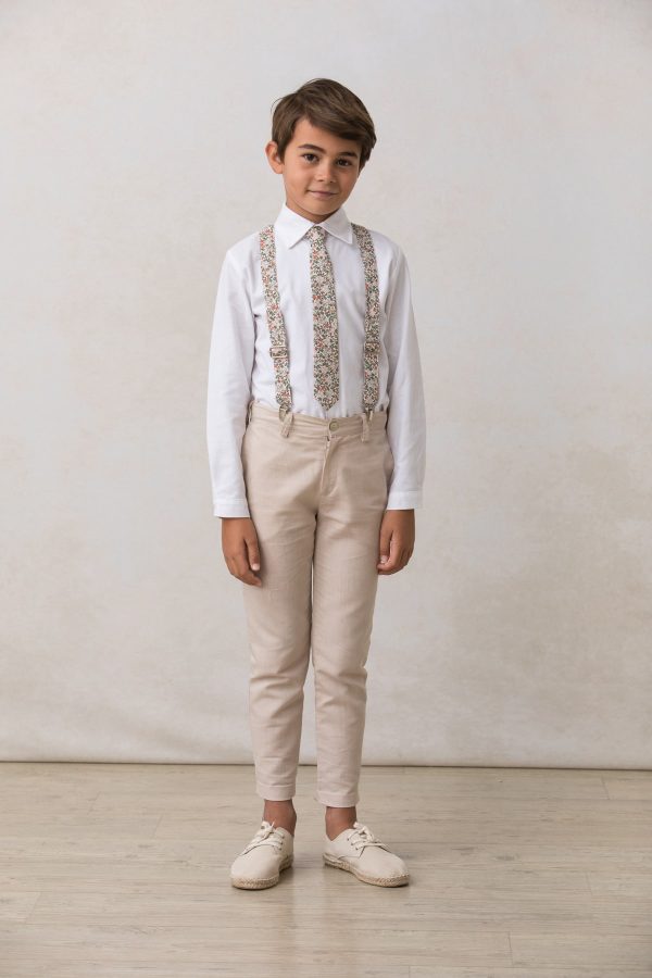 corbata infantil de niño de flores silice