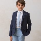 corbata de niño azul de cuadros