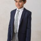 corbata de niño gris vintage