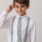 corbata de niño gris vintage