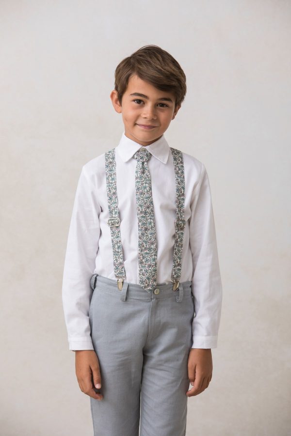 corbata de niño gris vintage