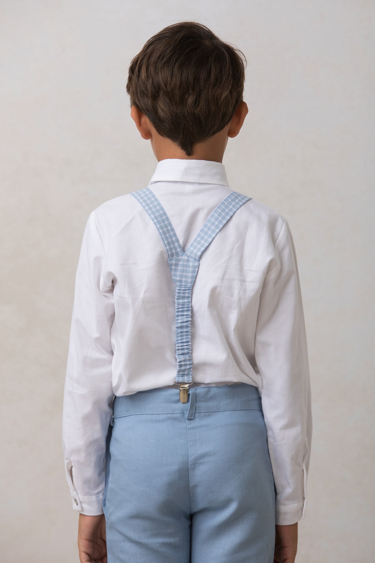 pantalon de vestir de niño azul pitillo