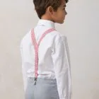 boys' suspenders gingham red checks
