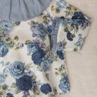 blusa de bebe azul de flores