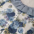 blusa de bebe de estampado de flores azules