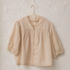 blusa de chica adolescente romantica beige bordada