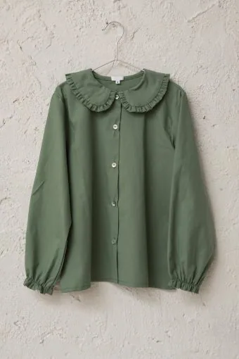 Blusa verde oliva para chica