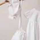 baby christening diaper cover, embroidered tulle