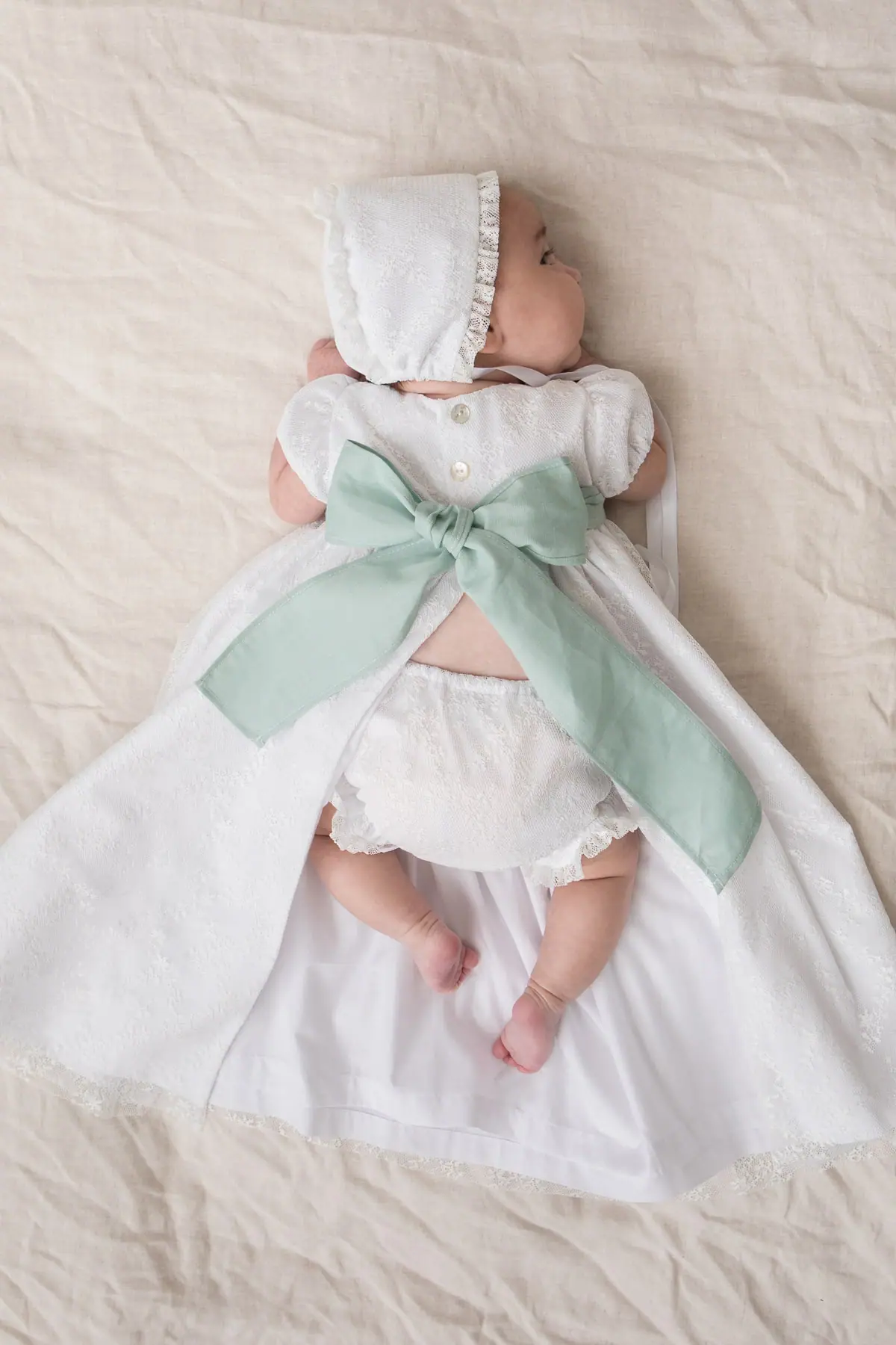 baby diaper cover, embroidered tulle, christening