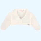 chaqueta de bebe de punto de algodon blanco