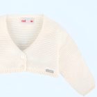 chaqueta de punto blanca de bebe