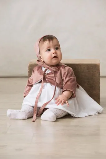 baby bolero velvet pink nude