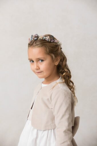 Bolero Elvira de terciopelo Beige