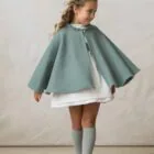 girl's ceremony cape green cloth