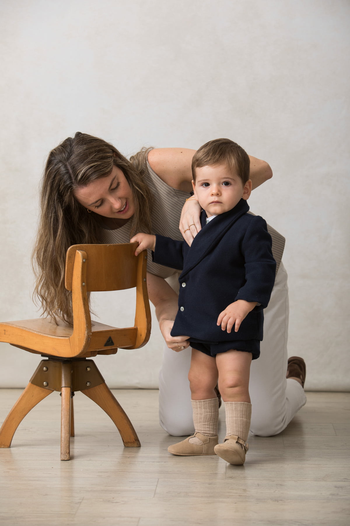 chaqueta de bebe en azul marino
