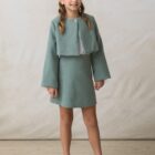 chaqueta-torera-nina-adolescente-pano-verde-agua chaqueta torera de niña adolescente en paño verde agua