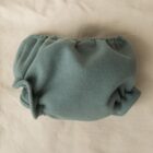 cubrepañal braguita de bebe en paño verde agua