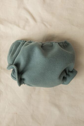 cubrepañal braguita de bebe en paño verde agua