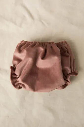 nude pink velvet baby diaper cover