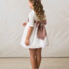 horquillas de pelo de flor rosa de niña de ceremonia