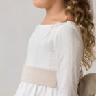 vestido-ceremonia-nina-blanco-algodon-manga-francesa vestido de ceremonia de niña blanco en algodon de manga francesa