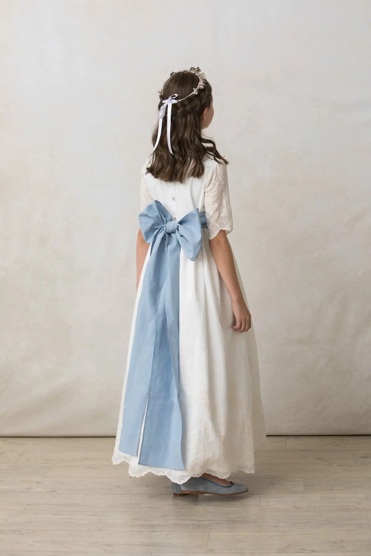 embroidered communion dress