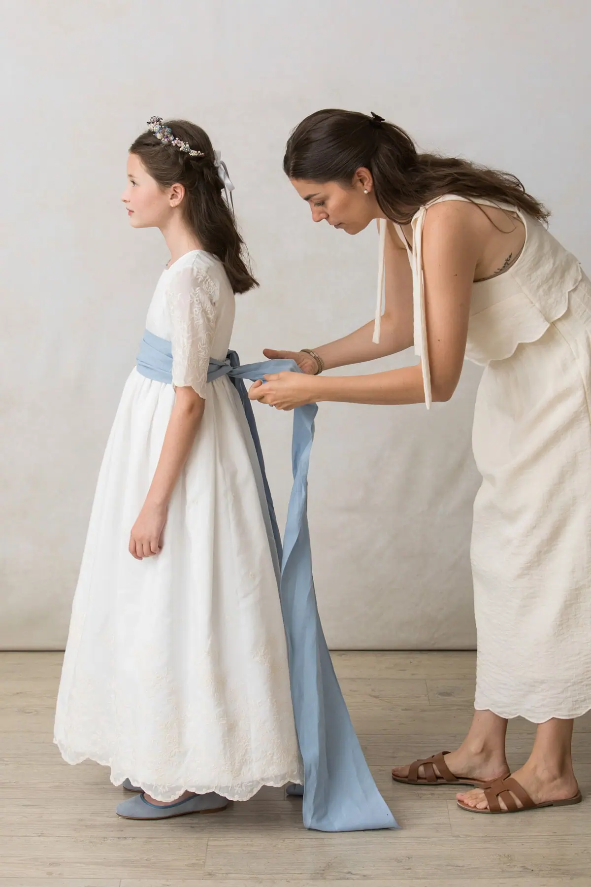 embroidered communion dress for girls