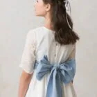 embroidered organza communion dress