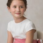 vestido de niña de comunion de manga cuchara sencillo