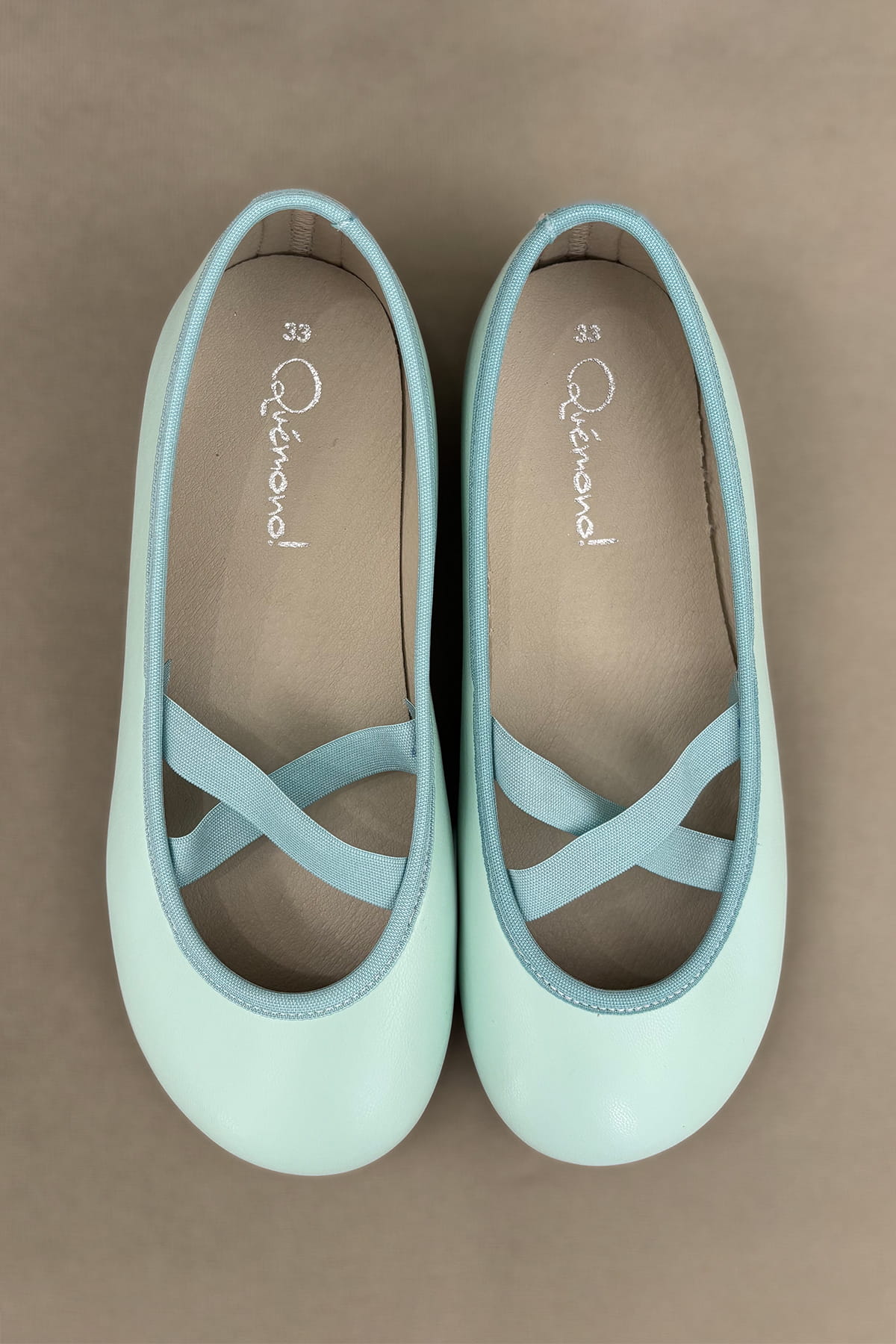 Bailarinas barefoot comunion verde agua