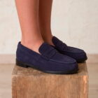 mocasines castellanos nino azul lateral
