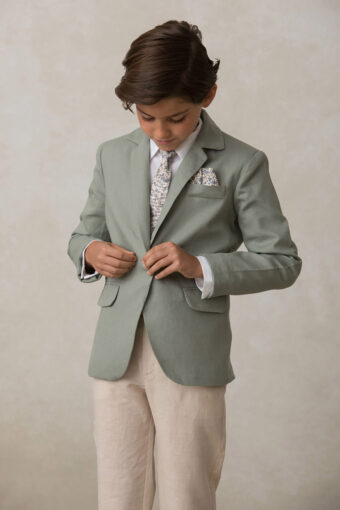 Americana informal elegante caqui verde