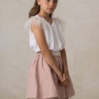 Falda adolescente ceremonia bonita sencilla tul