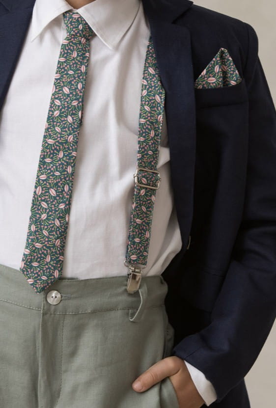 Panuelo estampado infanti americana verde rosa