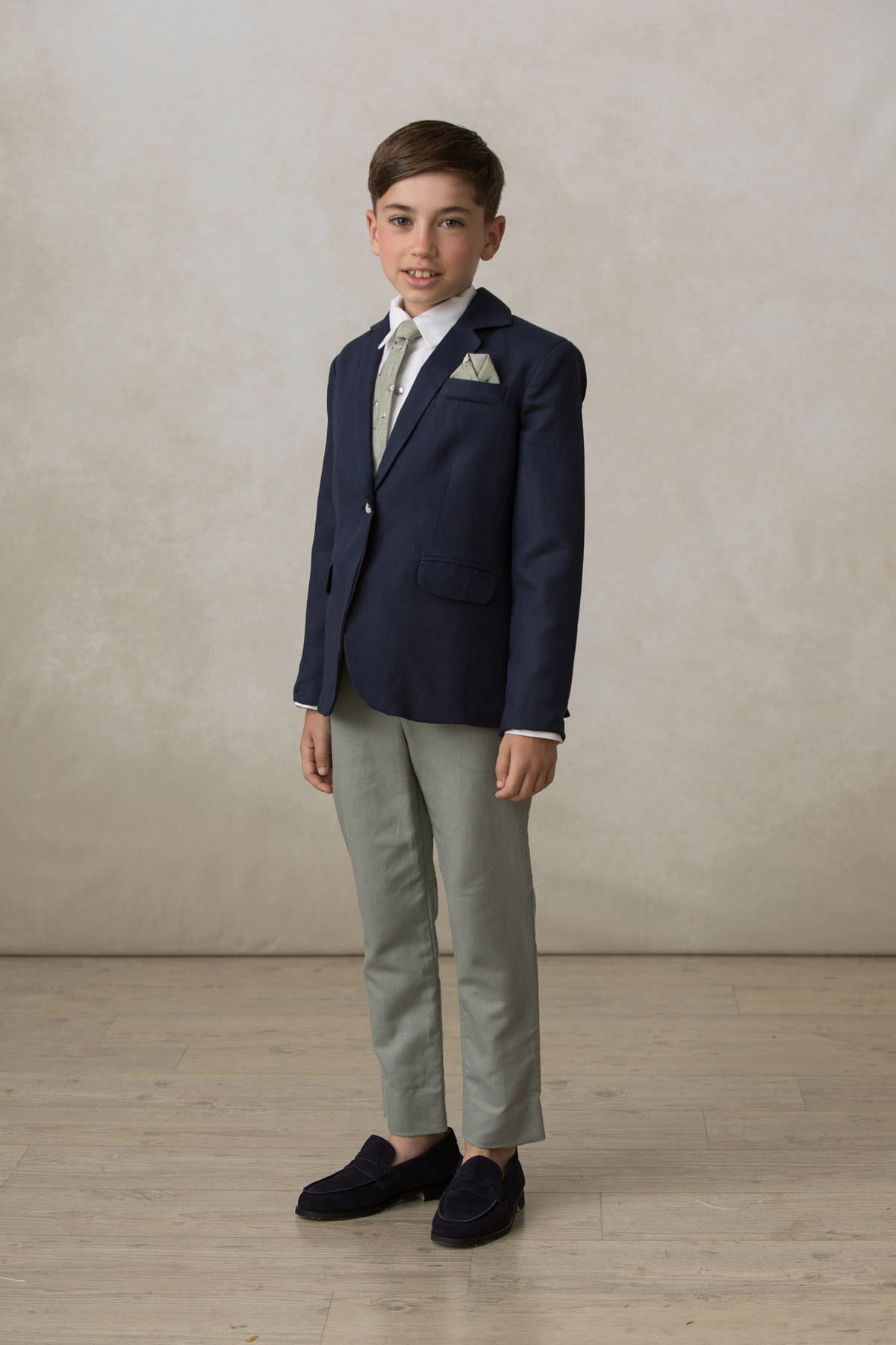 Pitillo caqui lino elegante nino Pitillo caqui lino elegante nino