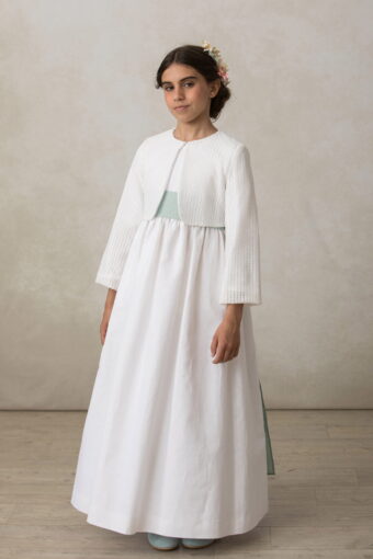 bolero nina ceremonia blanco elegante