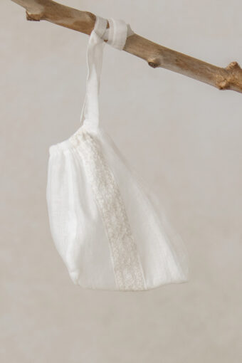 capota muselina puntilla artesana delicada sencilla bebe