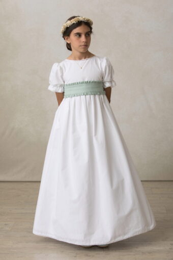 vestidos comunion nina algodon puntilla romanticos