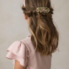 Pinza flores silvestres rosa nude flores preservadas elegante