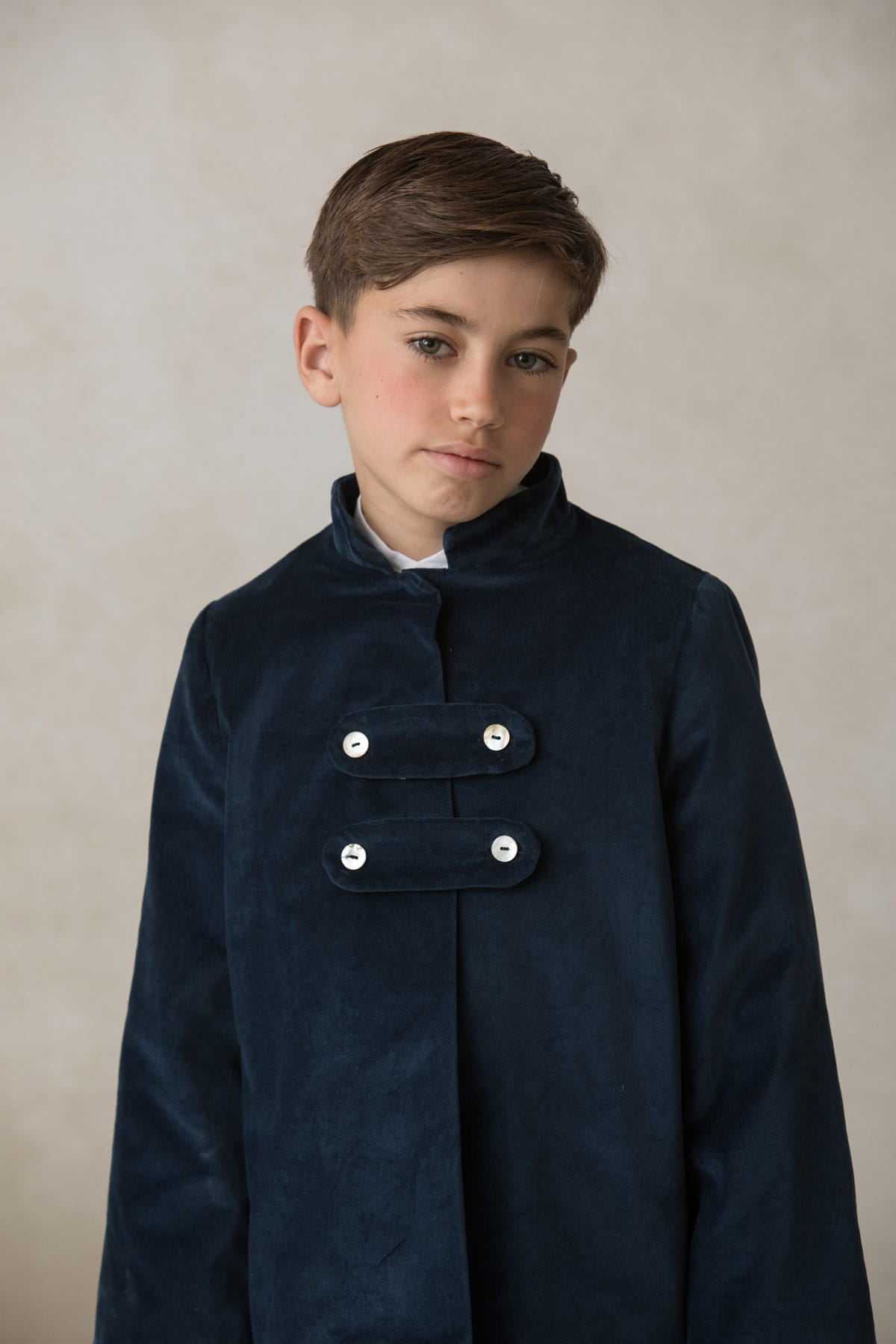 Chaqueta Bosco en terciopelo azul marino