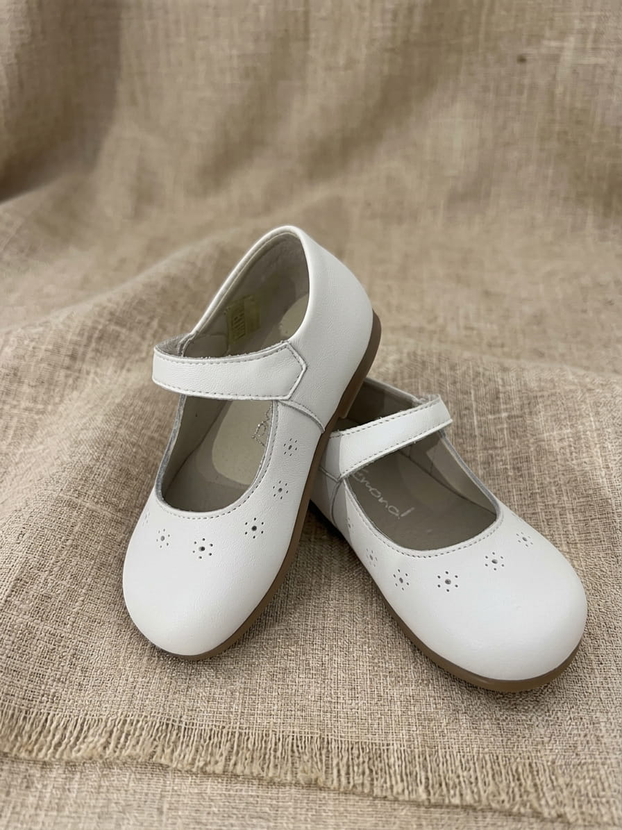 merceditas blancas piel suela