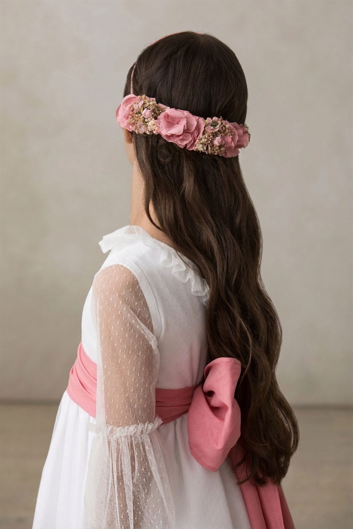 vestidos comunion tul plumeti volantes romantico vaporoso